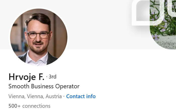 Hrvoje F., Smooth Business Operator, alumni Sveučilišta VERN'