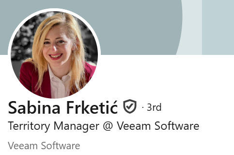 Sabina Frketić, Territory Manager @ Veeam Software, alumni Sveučilišta VERN