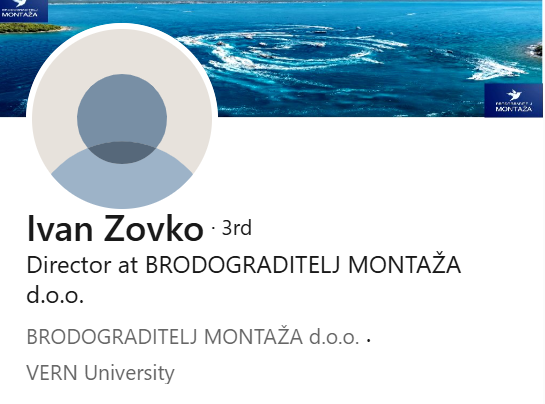 Ivan Zovko, Director at BRODOGRADITELJ MONTAŽA d.o.o., alumni Sveučilišta VERN'