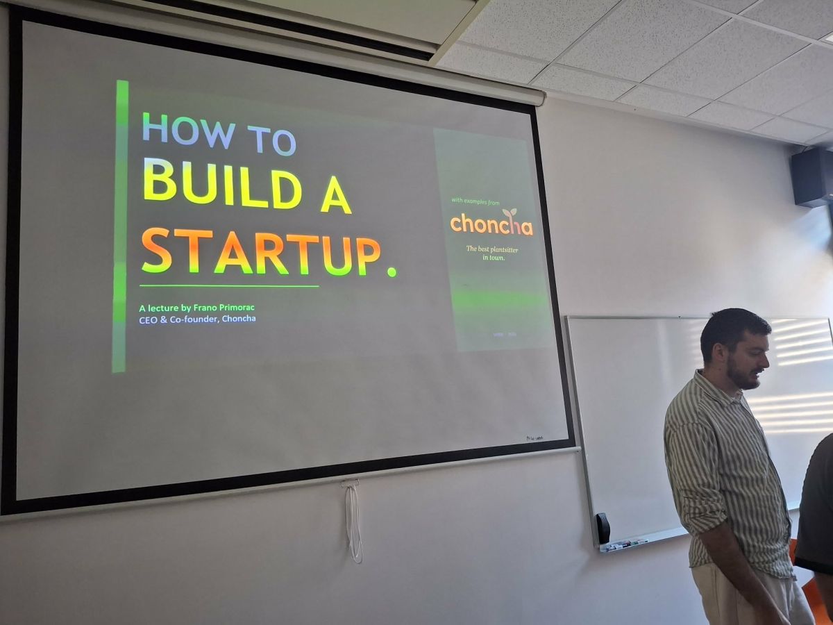 Gostovanje Frane Primorca (start-up Choncha) na Sveučilištu VERN'