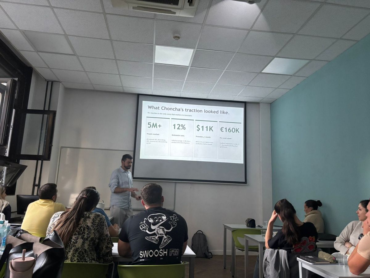 Gostovanje Frane Primorca (start-up Choncha) na Sveučilištu VERN'