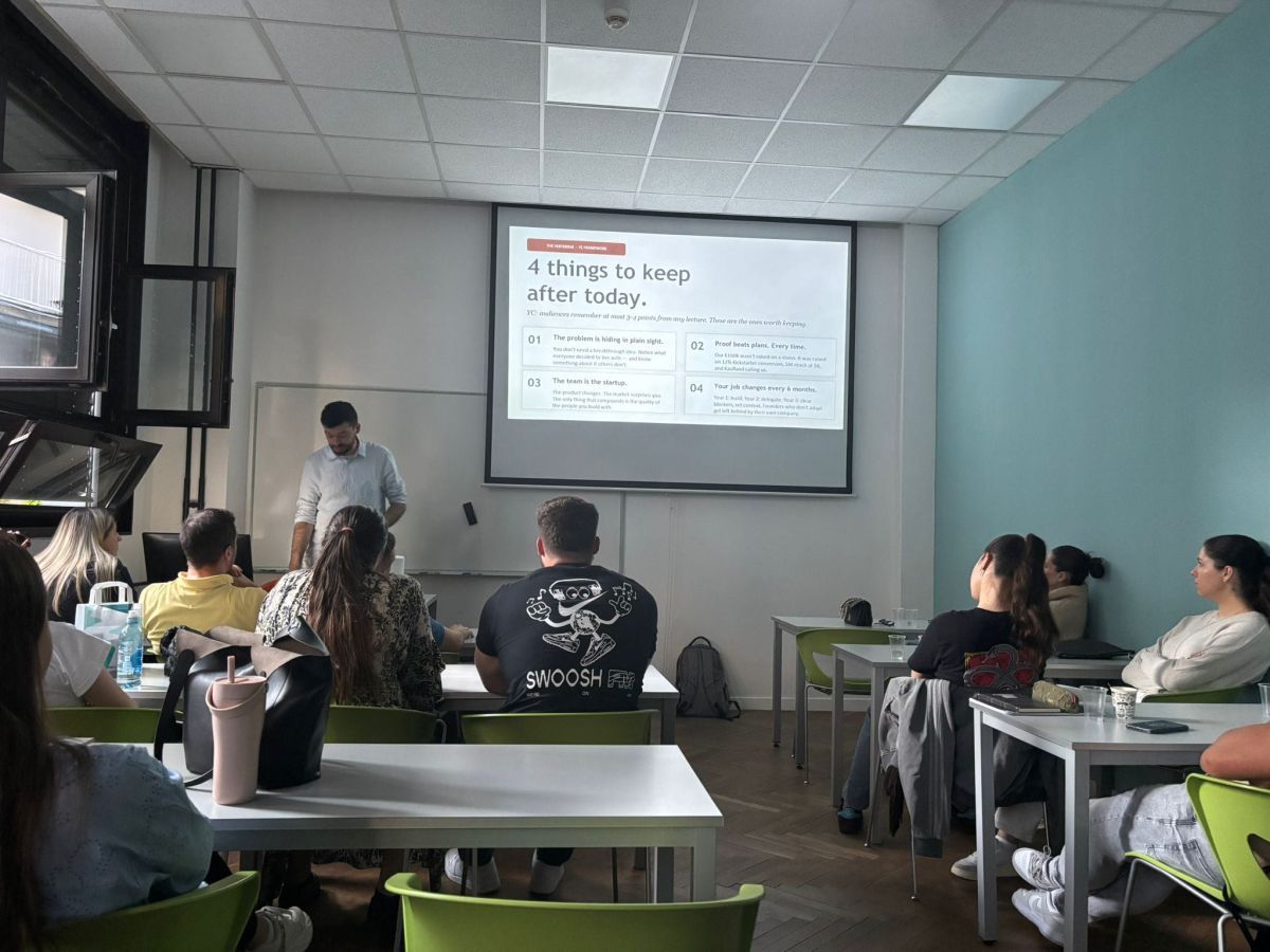 Gostovanje Frane Primorca (start-up Choncha) na Sveučilištu VERN'