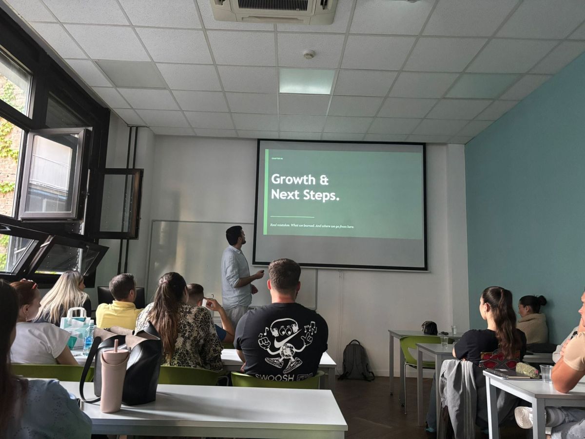 Gostovanje Frane Primorca (start-up Choncha) na Sveučilištu VERN'