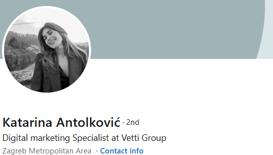 Katarina Antolković, Digital marketing Specialist at Vetti Group, alumna Sveučilišta VERN'