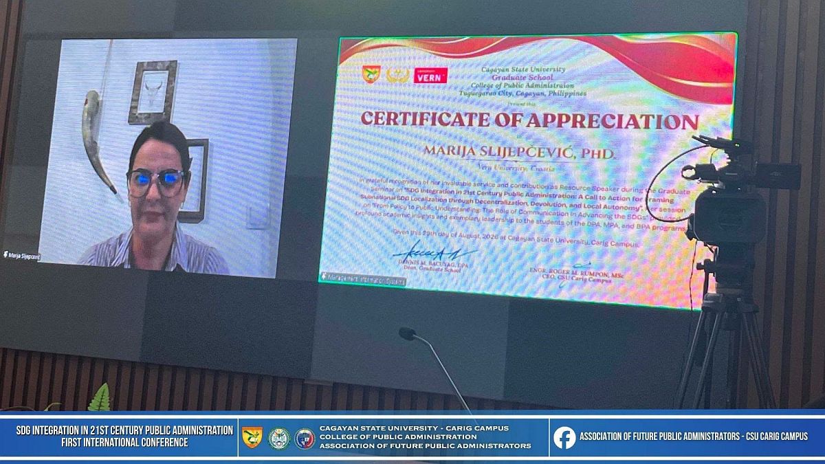 Pozvano predavanje doc. dr. sc. Marije Slijepčević na Cagayan State University (Filipini)