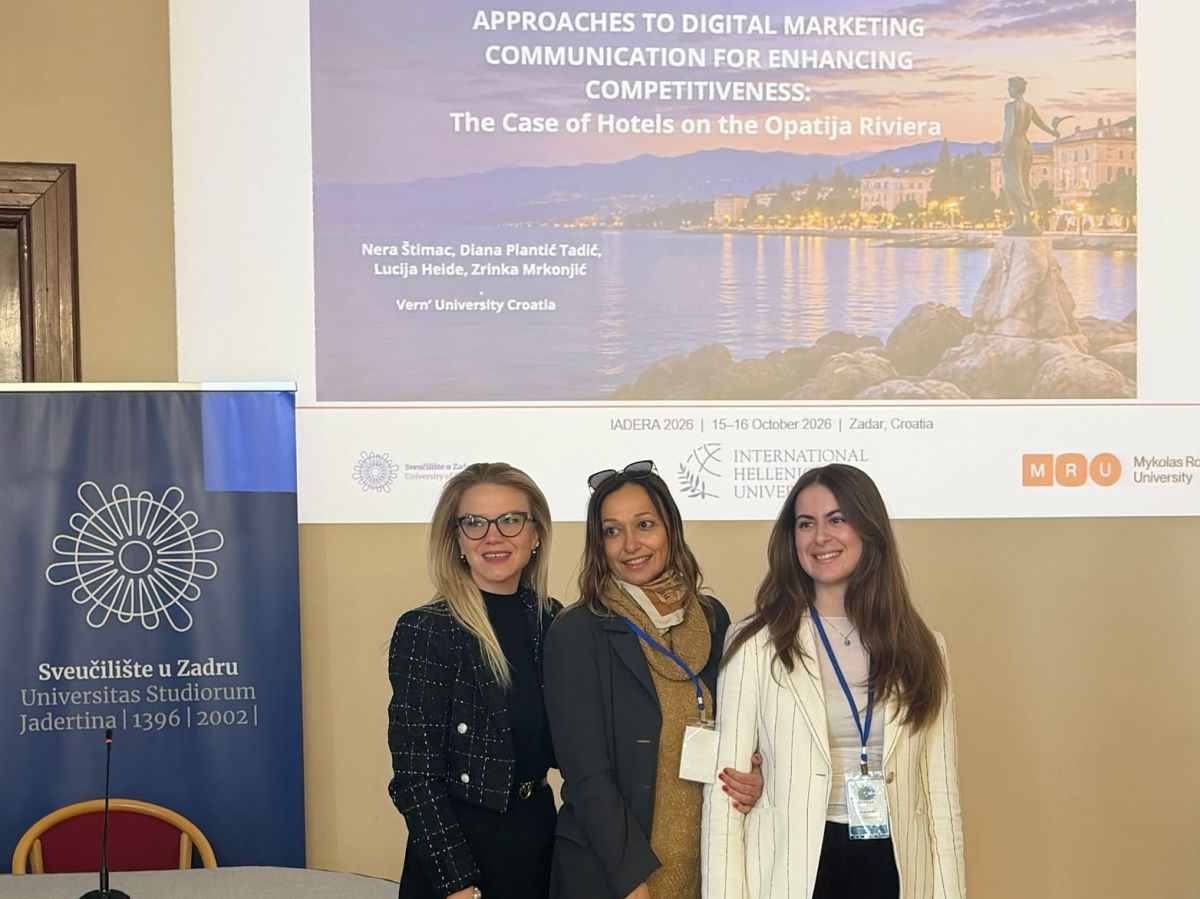Predstavnice Sveučilišta VERN' na konferenciji IADERA 2026.